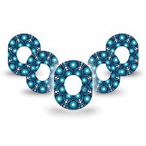 ExpressionMed Dot Art Dexcom G7 Mini Tape, Dexcom Stelo Glucose Biosensor System, 5-Pack Tape, Multicolored Circle Art, CGM Plaster Patch Design, Dexcom Stelo Glucose Biosensor System