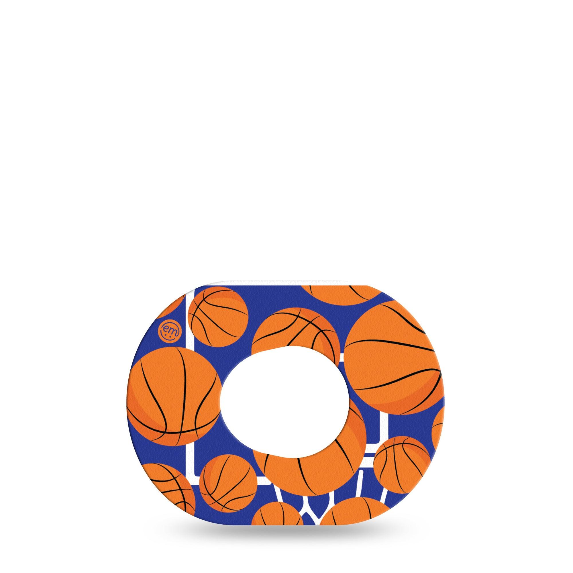 ExpressionMed Basketball Dexcom G7 Mini Tape Ball and Hoops, CGM Overlay Patch Design, Dexcom Stelo Glucose Biosensor System