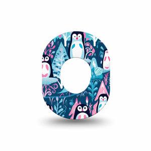 ExpressionMed Penguins Dexcom G7 Mini Tape, Dexcom Stelo Glucose Biosensor System, Single Tape, Colony of Penguins, CGM Plaster Patch Design, Dexcom Stelo Glucose Biosensor System