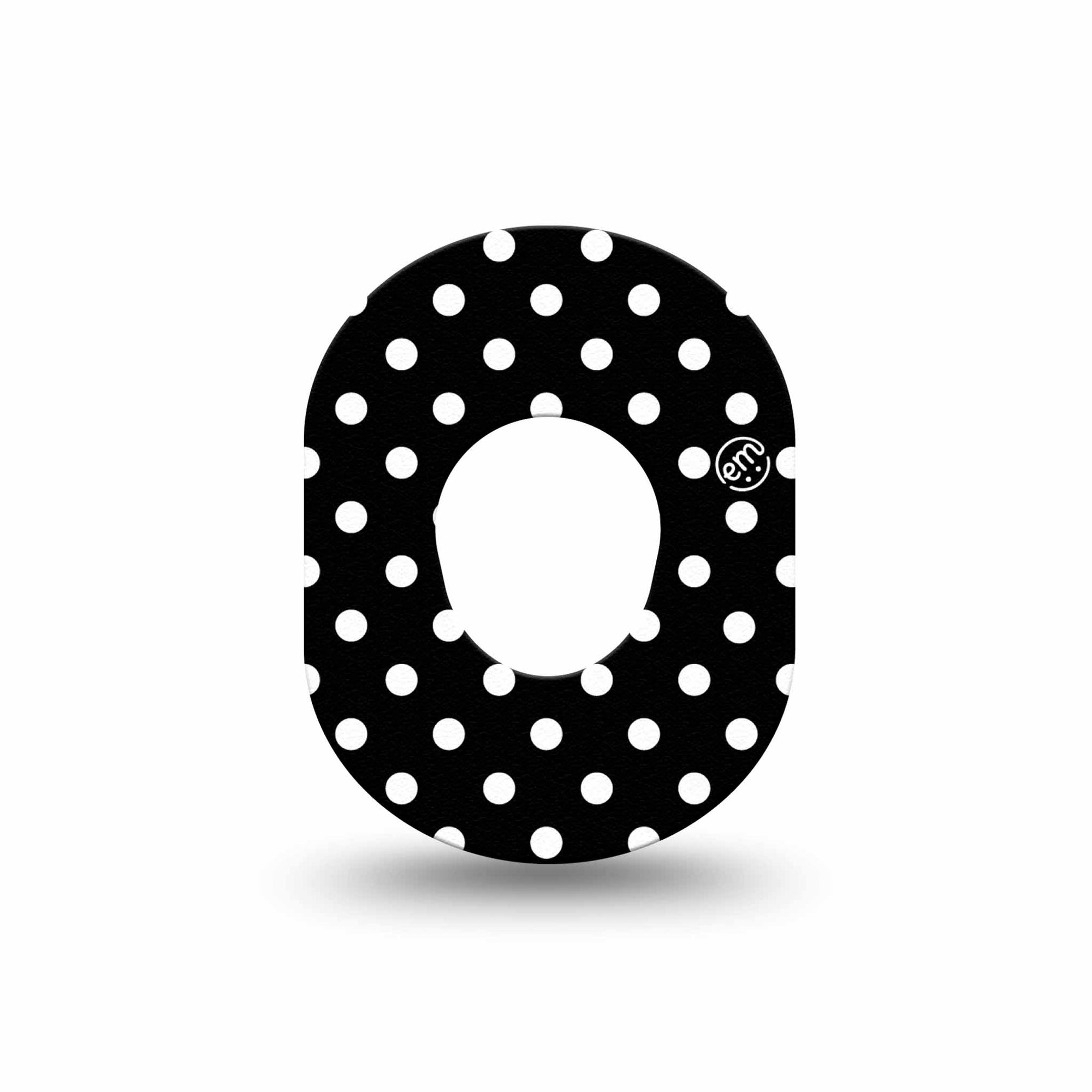 ExpressionMed Black and White Polka Dots Dexcom G7 Mini Tape, Dexcom Stelo Glucose Biosensor System, Single Tape, Classic Polka Dot Fashion, CGM Adhesive Patch Design, Dexcom Stelo Glucose Biosensor System