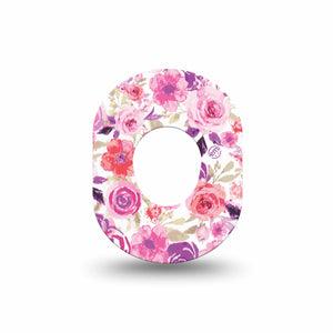 Dexcom Stelo Glucose Biosensor System, Single Tape, Blossom Motif Patch Continuous Glucose Monitor Design, Dexcom Stelo Glucose Biosensor System