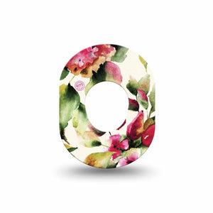 ExpressionMed Floral Romance Dexcom G7 Mini Tape, Dexcom Stelo Glucose Biosensor System, Single Tape, Red Flowers Adhesive Tape Design, Dexcom Stelo Glucose Biosensor System