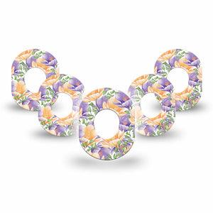 ExpressionMed Crocus Flowers Dexcom G7 Mini 5-Pack crocus bulbs Patch Continuous Glucose Monitor Design, Dexcom Stelo Glucose Biosensor System