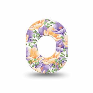 ExpressionMed Crocus Flowers Dexcom G7 Mini Single purple crocus Patch Continuous Glucose Monitor Design, Dexcom Stelo Glucose Biosensor System