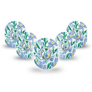 ExpressionMed Hyacinths  Dexcom G7 Mini 5-Pack Sticker and Tape fragrant hyacinths Patch Continuous Glucose Monitor Design, Dexcom Stelo Glucose Biosensor System