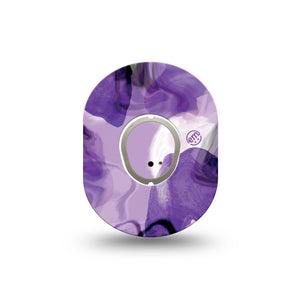 ExpressionMed Purple Storm Dexcom G7 Mini Tape, Dexcom Stelo Glucose Biosensor System, Single Tape and Sticker Stormy purple pattern Patch Continuous Glucose Monitor Design