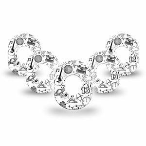 ExpressionMed Swift Dexcom G7 Mini Tape, Dexcom Stelo Glucose Biosensor System, 5-Pack Taylor Swift Eras References Patch Continuous Glucose Monitor Design