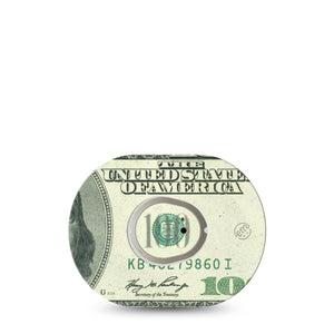 ExpressionMed Feeling $100 Dexcom G7 Mini Tape, Dexcom Stelo Glucose Biosensor System, Single Tape and Single Sticker 100 Dollar Currency, Patch Continuous Glucose Monitor Design