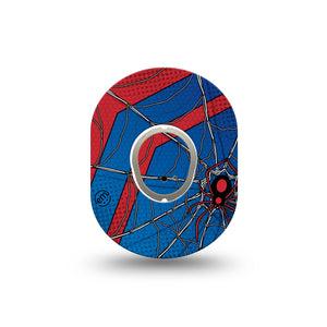 ExpressionMed Spider Man Dexcom G7 Mini Tape, Dexcom Stelo Glucose Biosensor System, Single Tape and Single Sticker Spiderman Spider, Patch Continuous Glucose Monitor Design
