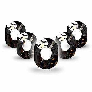 ExpressionMed Bat Man Dexcom G7 Mini Tape, Dexcom Stelo Glucose Biosensor System, 5-Pack Tape Batman Vengeance, Patch Continuous Glucose Monitor Design