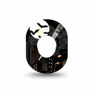 ExpressionMed Bat Man Dexcom G7 Mini Tape, Dexcom Stelo Glucose Biosensor System, Single Tape Batman Vengeance, Patch Continuous Glucose Monitor Design