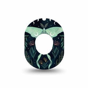 ExpressionMed Luna Moth Dexcom G7 Mini Tape, Dexcom Stelo Glucose Biosensor System, Single Tape Long-Tailed Moth, Patch Continuous Glucose Monitor Design
