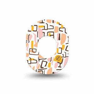 ExpressionMed Squiggles Dexcom G7 Mini Tape, Dexcom Stelo Glucose Biosensor System, Single Tape Whimsical Geometric Pattern, Patch Continuous Glucose Monitor Design