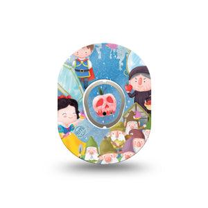 ExpressionMed Snow White Dexcom G7 Mini Tape, Dexcom Stelo Glucose Biosensor System, Single Tape and Single Sticker Disneys Snow White, Patch Continuous Glucose Monitor Design