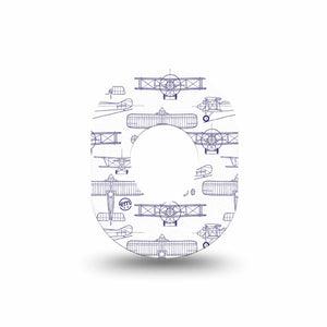 ExpressionMed Airplane Dexcom G7 Mini Tape, Dexcom Stelo Glucose Biosensor System, Single Tape Glider Planes,  Patch Continuous Glucose Monitor Design