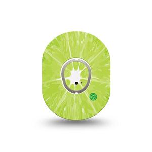 ExpressionMed Lime Dexcom G7 Mini Tape Citrus Fruit, CGM Overlay Patch Design, Dexcom Stelo Glucose Biosensor System with center sticker