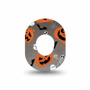 ExpressionMed Halloweeny Dexcom G7 Mini Tape, Dexcom Stelo Glucose Biosensor System, Single Tape, Bats and Pumpkins, CGM Plaster Patch Design, Dexcom Stelo Glucose Biosensor System
