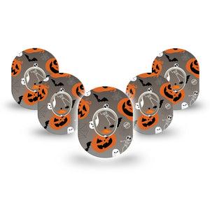 ExpressionMed Halloweeny Dexcom G7 Mini Tape, Dexcom Stelo Glucose Biosensor System, 5-Pack Tape and 5-Pack Sticker, Halloween Ornaments, Patch Continuous Glucose Monitor Design