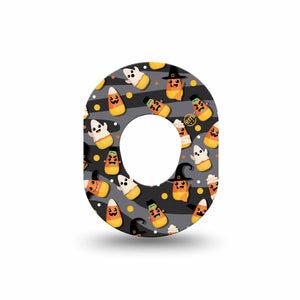 ExpressionMed Candy Corn Dexcom G7 Mini Tape, Dexcom Stelo Glucose Biosensor System, Single Tape, Sweet Candies, CGM Overlay Patch Design, Dexcom Stelo Glucose Biosensor System