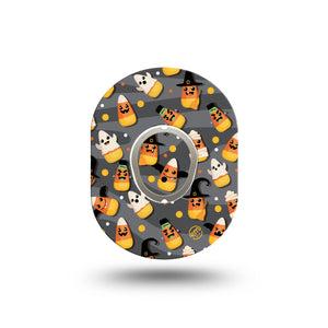 ExpressionMed Candy Corn Dexcom G7 Mini Tape, Dexcom Stelo Glucose Biosensor System, Single Tape and Single Sticker, Sweet Candies, Patch Continuous Glucose Monitor Design