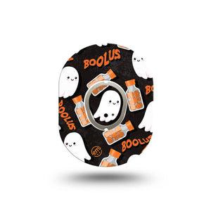 ExpressionMed Boolus Dexcom G7 Mini Tape, Dexcom Stelo Glucose Biosensor System, Single Tape and Single Sticker, Friendly Ghosts, Patch Continuous Glucose Monitor Design
