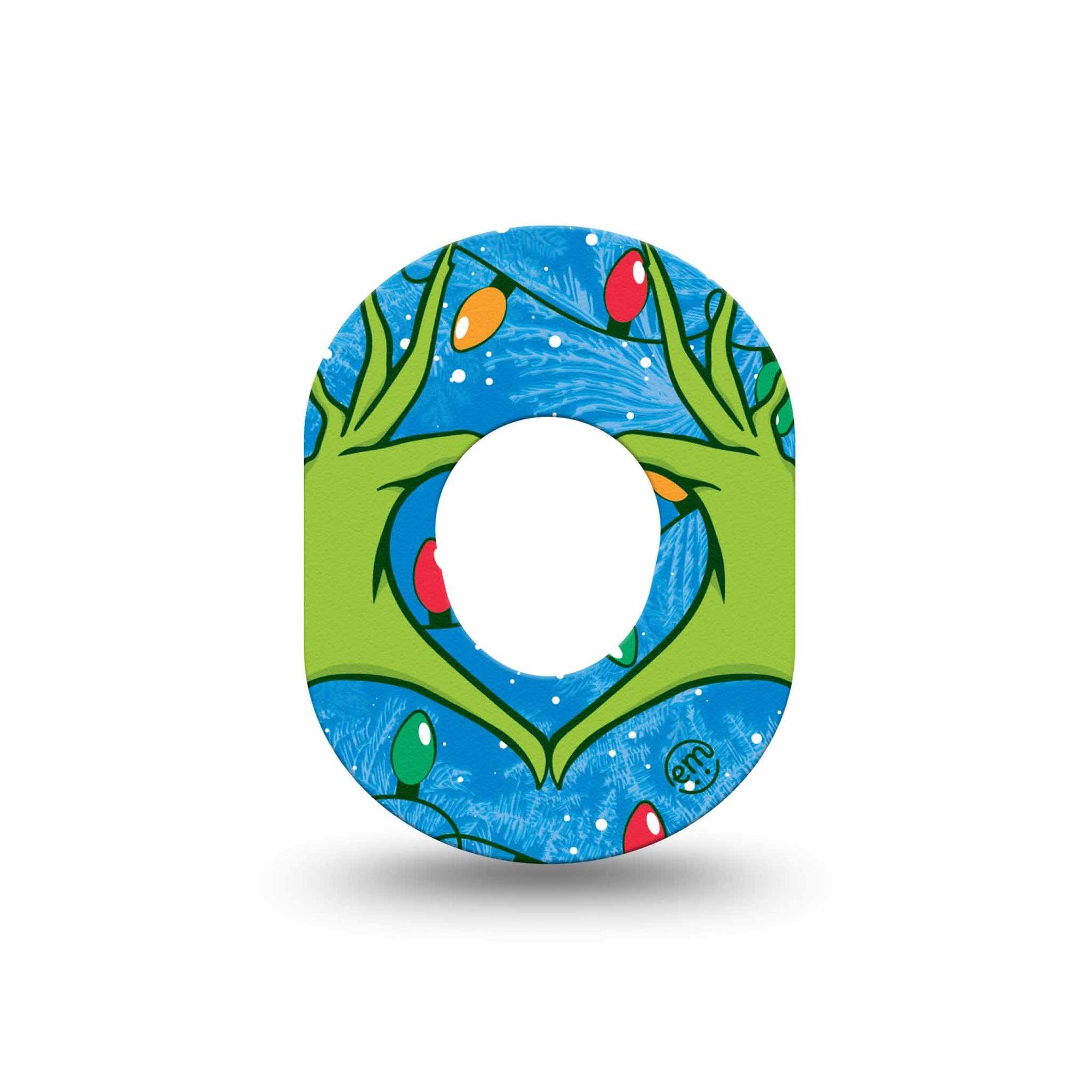 ExpressionMed Holiday Heart Hands Dexcom G7 Mini Tape, Dexcom Stelo Glucose Biosensor System, Single Tape, Colorful Season, CGM Overlay Patch Design, Dexcom Stelo Glucose Biosensor System