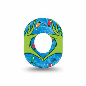 ExpressionMed Holiday Heart Hands Dexcom G7 Mini Tape, Dexcom Stelo Glucose Biosensor System, Single Tape, Colorful Season, CGM Overlay Patch Design, Dexcom Stelo Glucose Biosensor System
