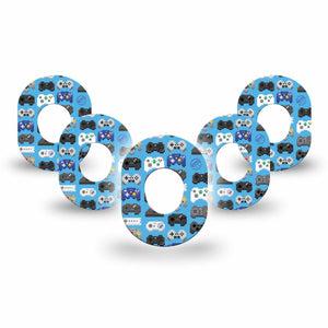 ExpressionMed Gamer Dexcom G7 Mini Tape, Dexcom Stelo Glucose Biosensor System, 5-Pack Tape, Hardcore Gamer, CGM Overlay Patch Design, Dexcom Stelo Glucose Biosensor System