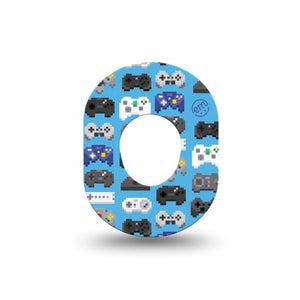 ExpressionMed Gamer Dexcom G7 Mini Tape, Dexcom Stelo Glucose Biosensor System, Single Tape, Console Controller, CGM Fixing Ring Patch Design, Dexcom Stelo Glucose Biosensor System