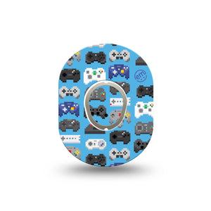 ExpressionMed Gamer Dexcom G7 Mini Tape, Dexcom Stelo Glucose Biosensor System, Single Tape and Single Sticker, Console Controller, Patch Continuous Glucose Monitor Design