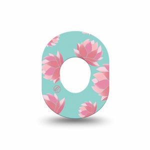 ExpressionMed Meditation Lotus Dexcom G7 Mini Tape Pink Lotus, CGM Adhesive Patch Design, Dexcom Stelo Glucose Biosensor System