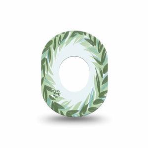 ExpressionMed Mint Dexcom G7 Mini Tape, Dexcom Stelo Glucose Biosensor System, Single Tape, Spearmint Leaves, CGM Plaster Patch Design, Dexcom Stelo Glucose Biosensor System