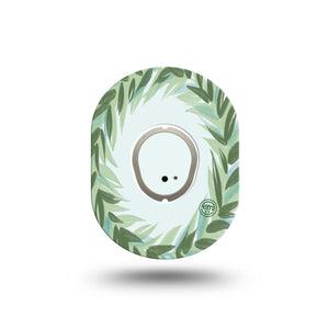ExpressionMed Mint Dexcom G7 Mini Tape, Dexcom Stelo Glucose Biosensor System, Single Tape and Single Sticker, Spearmint Leaves, Patch Continuous Glucose Monitor Design