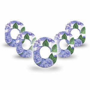 ExpressionMed Lavender Flowers Dexcom G7 Mini Tape, Dexcom Stelo Glucose Biosensor System, 5-Pack Tape, Purple Floral Artwork, CGM Fixing Ring Patch Design, Dexcom Stelo Glucose Biosensor System