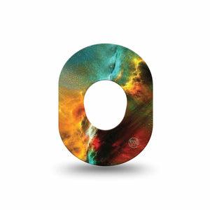 ExpressionMed Nebula Dexcom G7 Mini Tape, Dexcom Stelo Glucose Biosensor System, Single Tape, Colorful Space, CGM Plaster Patch Design, Dexcom Stelo Glucose Biosensor System
