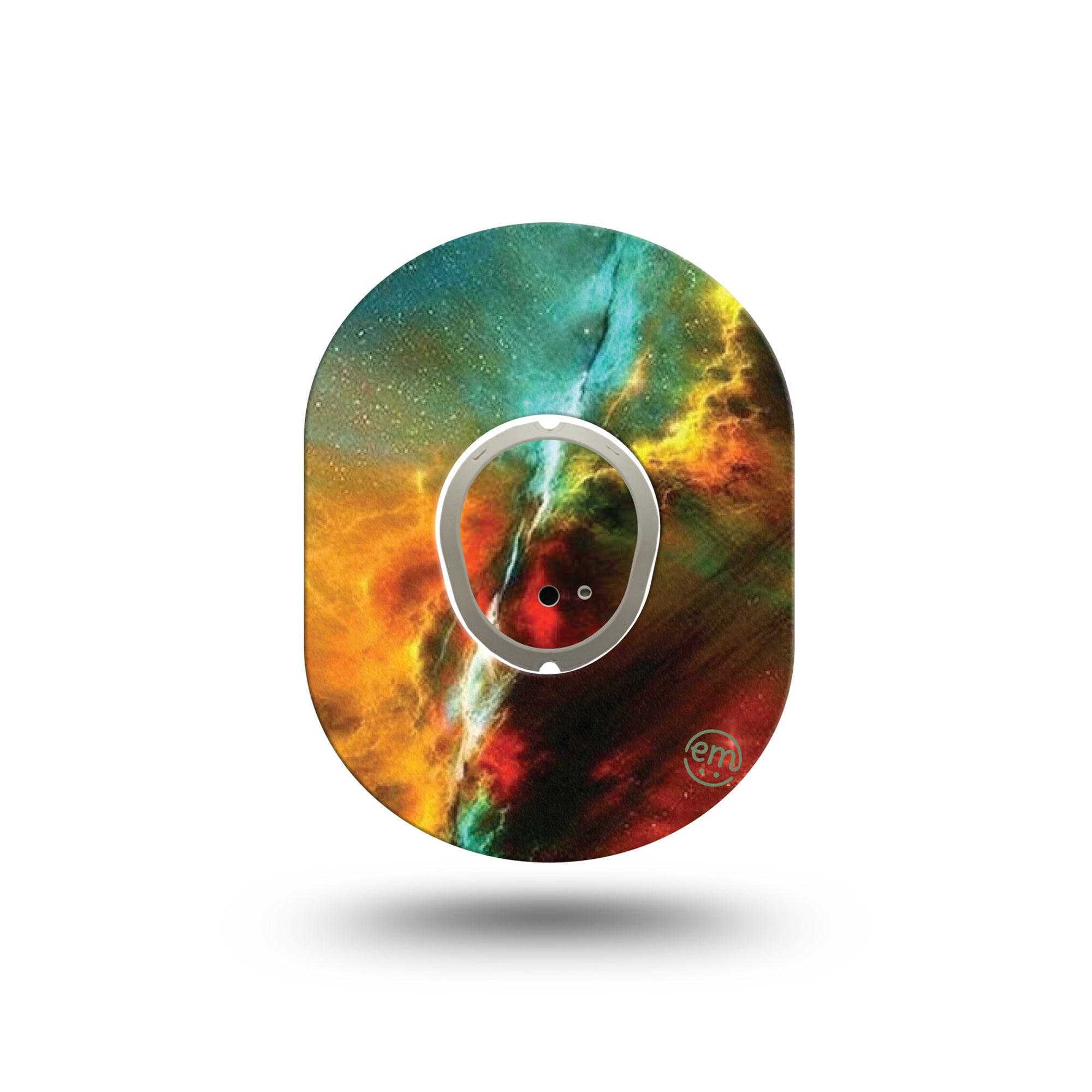 ExpressionMed Nebula Dexcom G7 Mini Tape, Dexcom Stelo Glucose Biosensor System, Single Tape and Single Sticker, Colorful Space, Patch Continuous Glucose Monitor Design