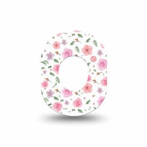 ExpressionMed Pastel Flower Dexcom G7 Mini Tape Soft Colored Florals, CGM Plaster Patch Design, Dexcom Stelo Glucose Biosensor System