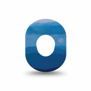 ExpressionMed Watercolor Skies Dexcom G7 Mini Tape Blueish Skies, CGM Overlay Patch Design, Dexcom Stelo Glucose Biosensor System