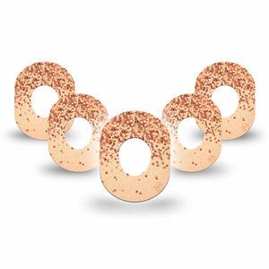 ExpressionMed Champagne Shimmer Dexcom G7 Mini Tape, Dexcom Stelo Glucose Biosensor System, 5-Pack Tape, Glimmering Champagne, Plaster Patch Design, Dexcom Stelo Glucose Biosensor System