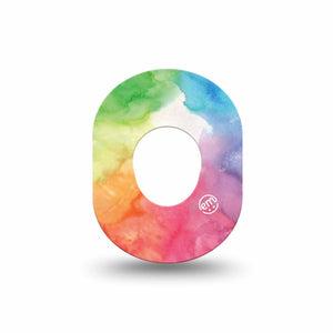 ExpressionMed Rainbow Clouds Dexcom G7 Mini Tape, Dexcom Stelo Glucose Biosensor System, Single Tape, Colorful Clouds, CGM Adhesive Patch Design, Dexcom Stelo Glucose Biosensor System