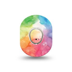 ExpressionMed Rainbow Clouds Dexcom G7 Mini Tape, Dexcom Stelo Glucose Biosensor System, Single Tape and Single Sticker, Colorful Clouds, Patch Continuous Glucose Monitor Design
