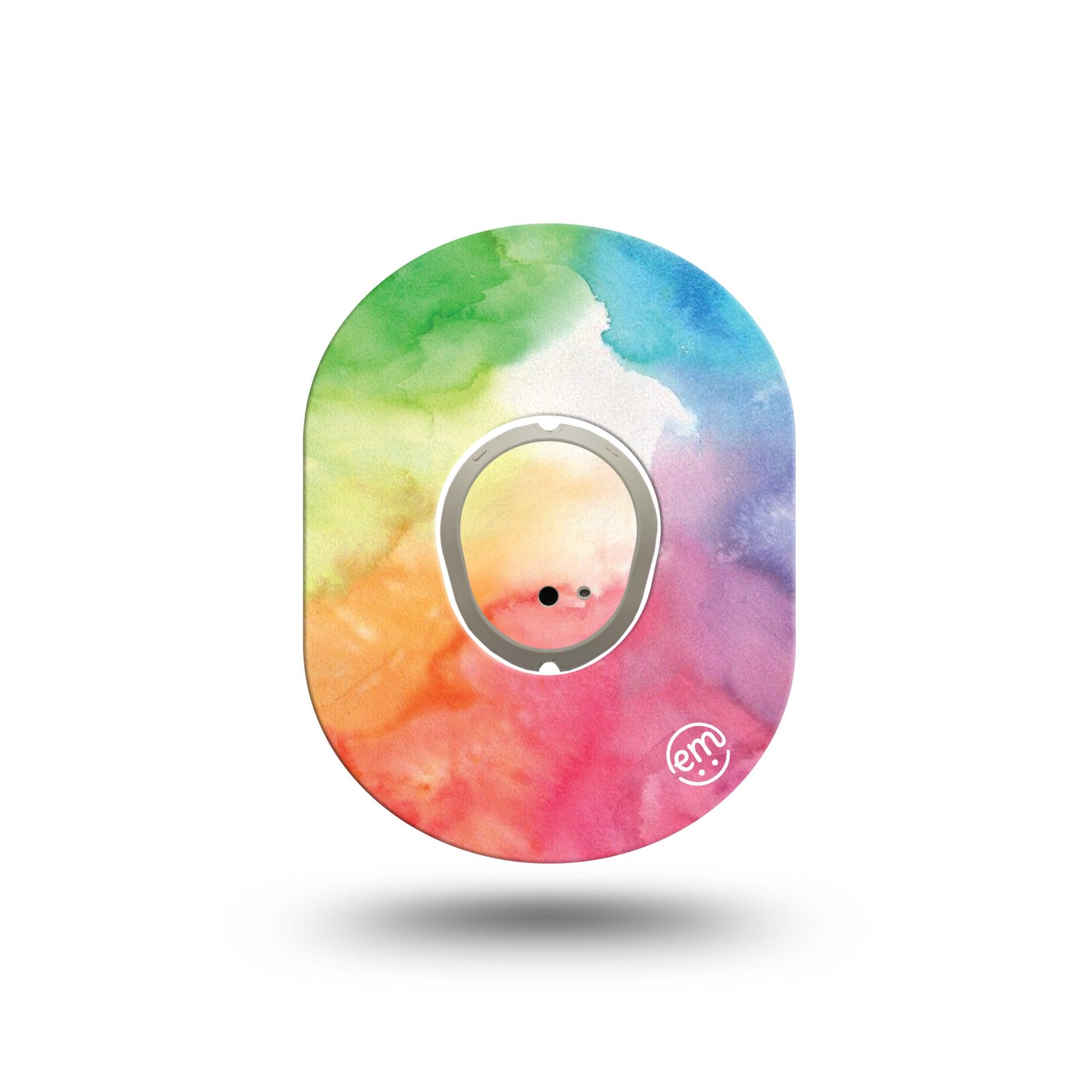 ExpressionMed Rainbow Clouds Dexcom G7 Mini Tape, Dexcom Stelo Glucose Biosensor System, Single Tape and Single Sticker, Colorful Clouds, Patch Continuous Glucose Monitor Design