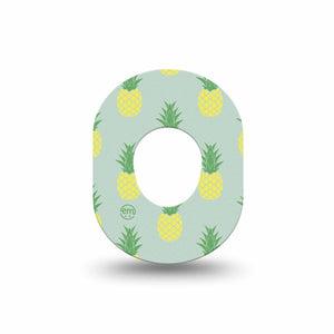 ExpressionMed Vintage Pineapple Dexcom G7 Mini Tape, Dexcom Stelo Glucose Biosensor System, Single Tape, Yellow Fruits, CGM Overlay Patch Design, Dexcom Stelo Glucose Biosensor System