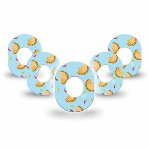 ExpressionMed Spicy Tacos Dexcom G7 Mini Tape 5-Pack Spicy Foods, CGM Adhesive Patch Design, Dexcom Stelo Glucose Biosensor System