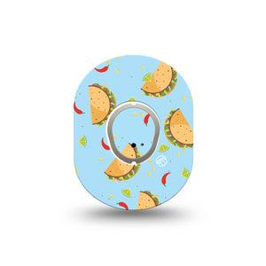 ExpressionMed Spicy Tacos Dexcom G7 Mini Tape and Sticker Yummy Food, CGM Overlay Patch Design, Dexcom Stelo Glucose Biosensor System