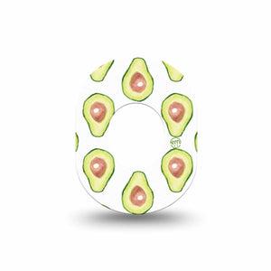 ExpressionMed Toastless Avocado Dexcom G7 Mini Tape Healthy Fruit, CGM Plaster Patch Design, Dexcom Stelo Glucose Biosensor System
