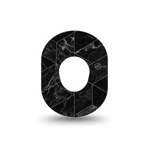 ExpressionMed Black Marble Dexcom G7 Mini Tape, Dexcom Stelo Glucose Biosensor System, Single Tape, Bold Black Marble Inspired, Overlay Design, Dexcom Stelo Glucose Biosensor System