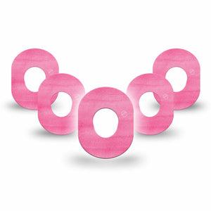 ExpressionMed Pink Horizon Dexcom G7 Mini Tape, 5-Pack, barbie pink patch design, Dexcom Stelo Glucose Biosensor System