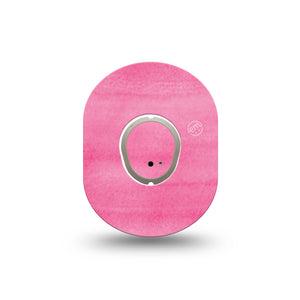 ExpressionMed Pink Horizon Dexcom G7 Mini Tape, single Tape and Sticker,  bright prink plaster design, Dexcom Stelo Glucose Biosensor System