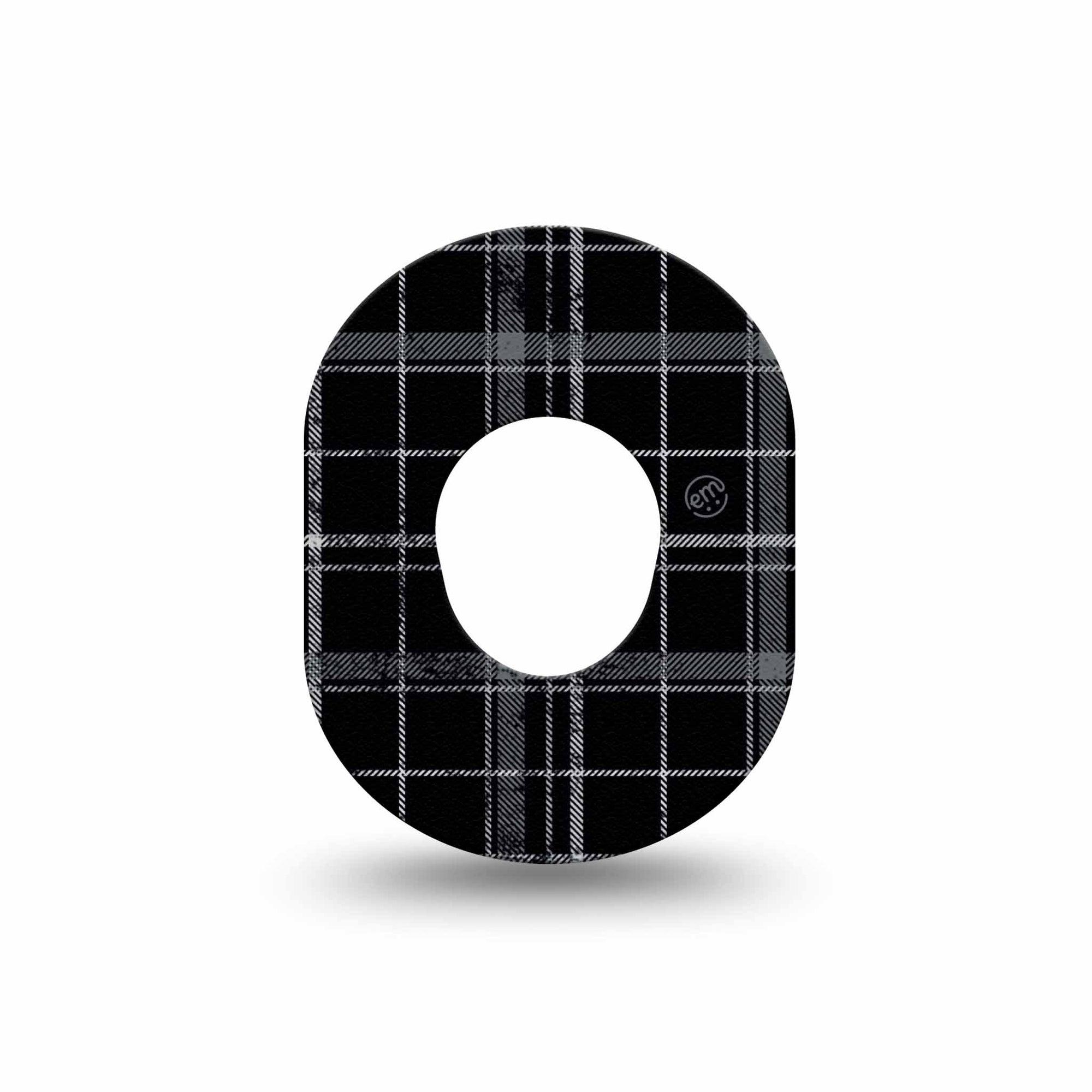 ExpressionMed Black Marble Dexcom G7 Mini Tape, Dexcom Stelo Glucose Biosensor System, Single Tape, Bold Black Marble Inspired, Overlay Design, Dexcom Stelo Glucose Biosensor System